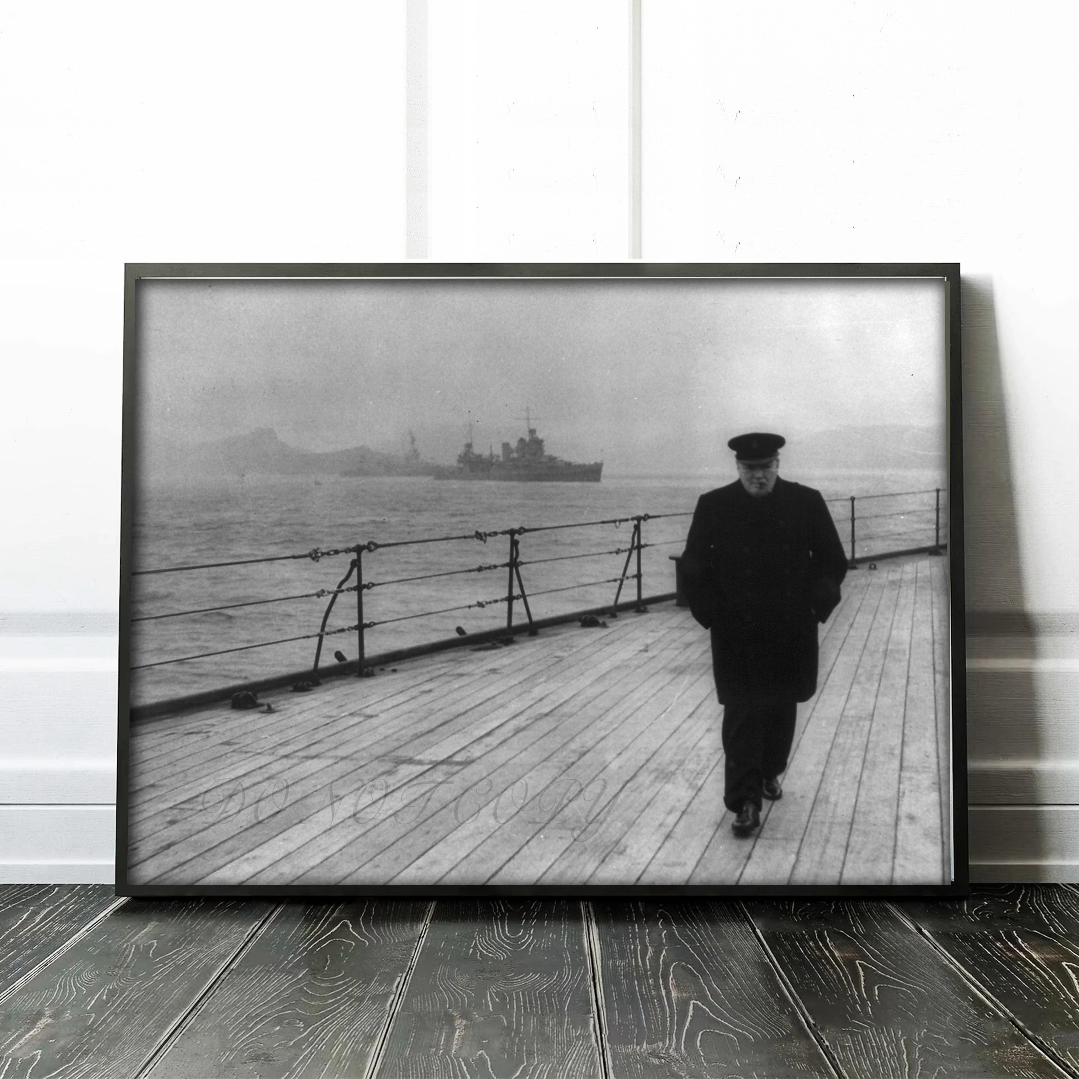 Winston Churchill on Battleship - Image 2