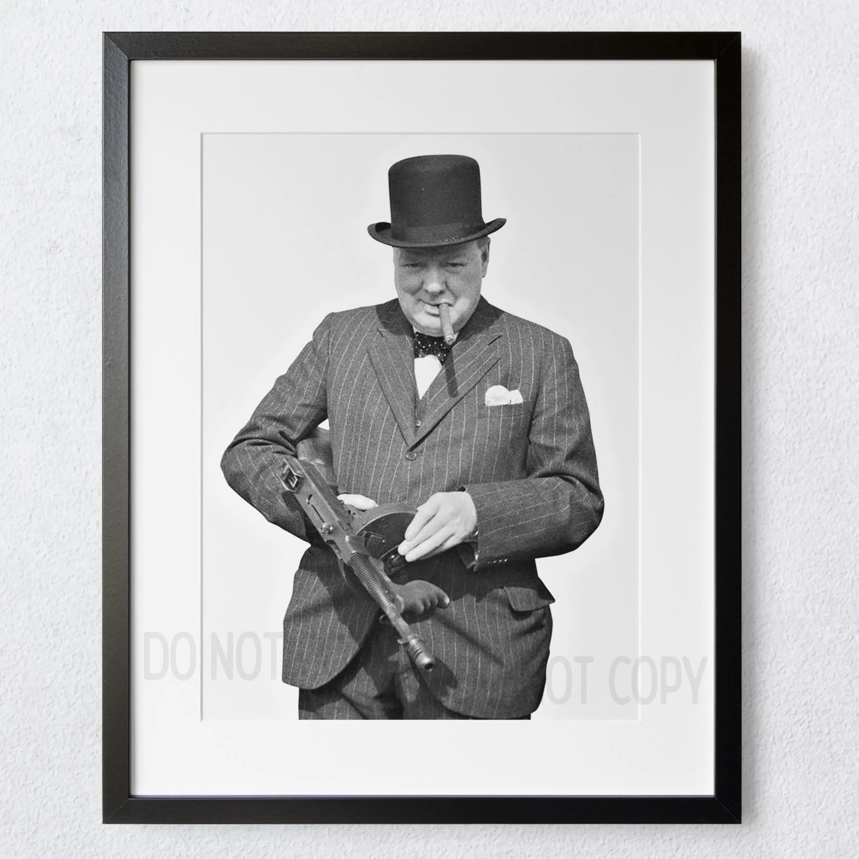 Winston Churchill with tommy machine gun - Image 5