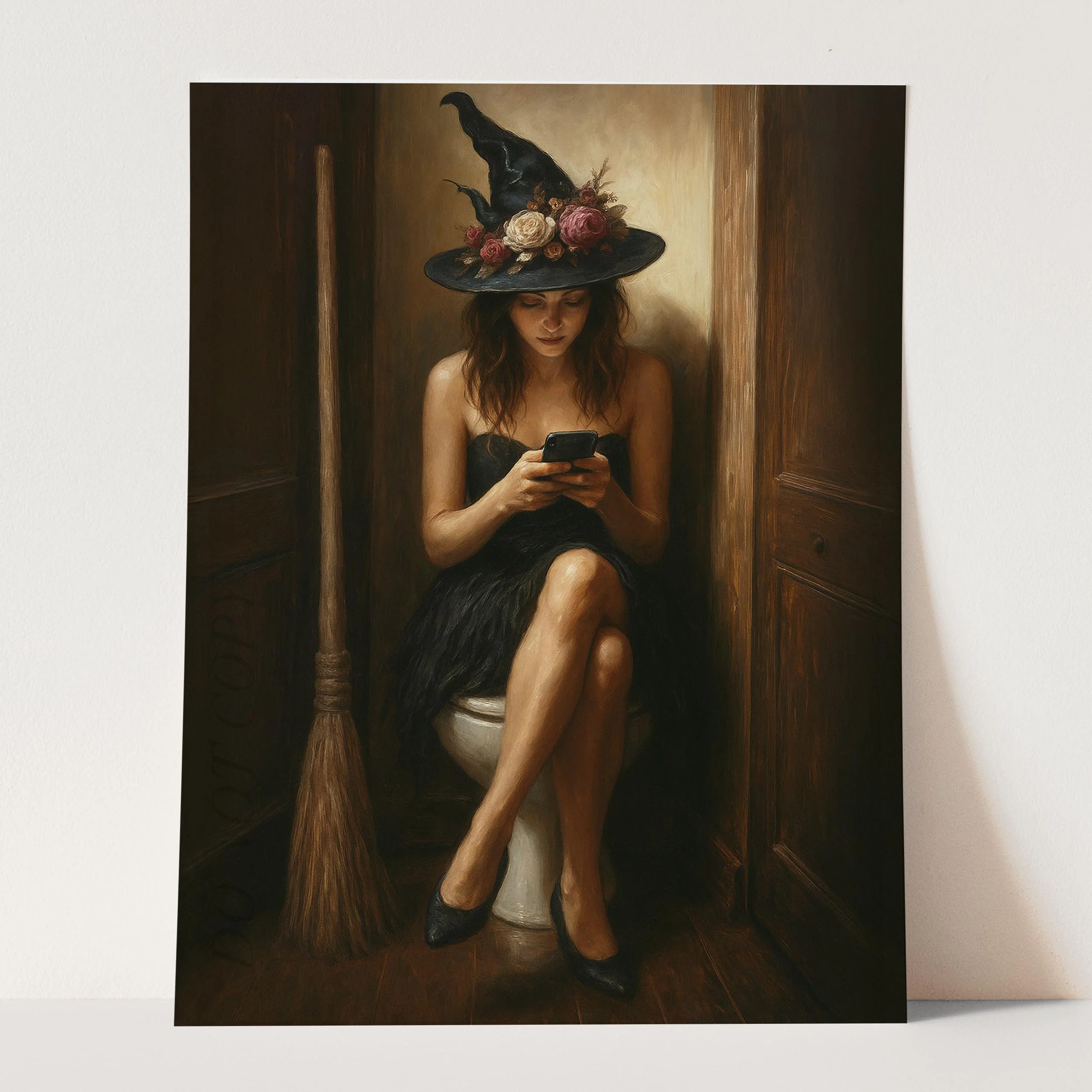 Witch On The Phone On The Toilet - Image 3