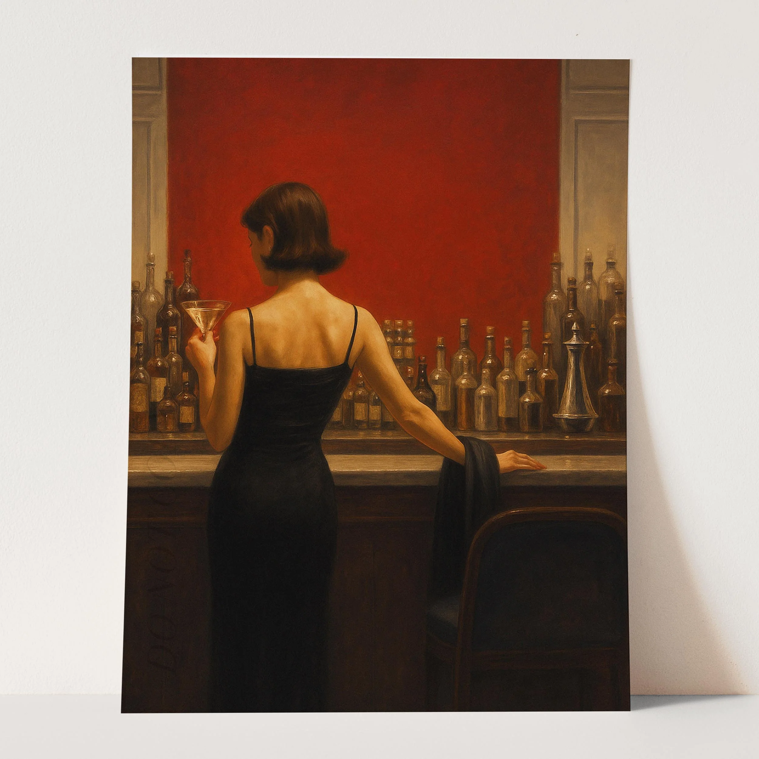 Woman Drinking A Cocktail At The Bar - Image 3