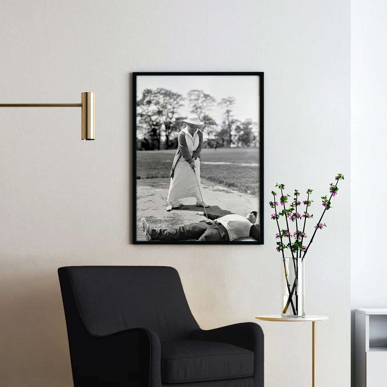 Woman Golfing On Top Of Man - Image 2