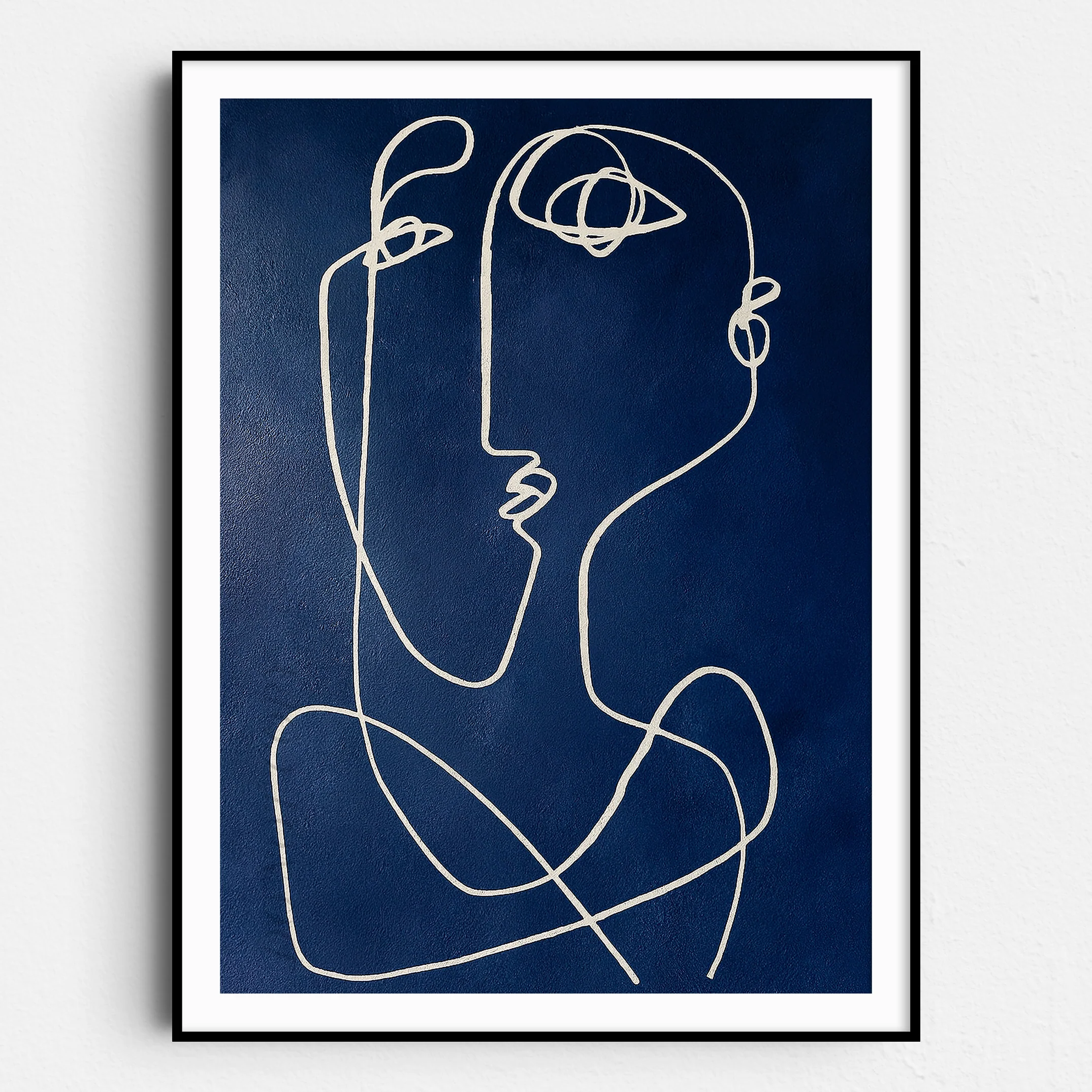 Woman Picasso Style Line Art
