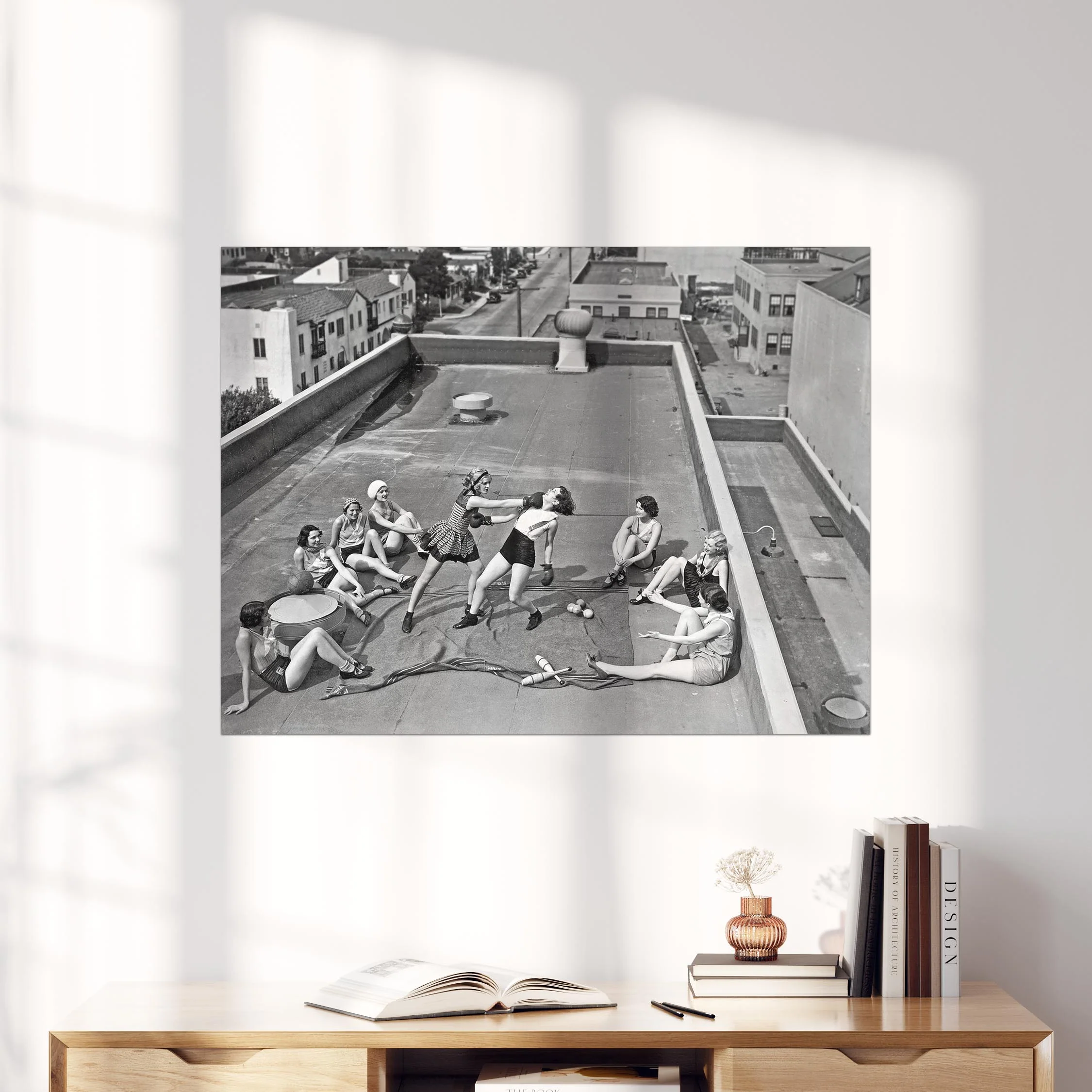 Women Boxing on a Roof - Image 4