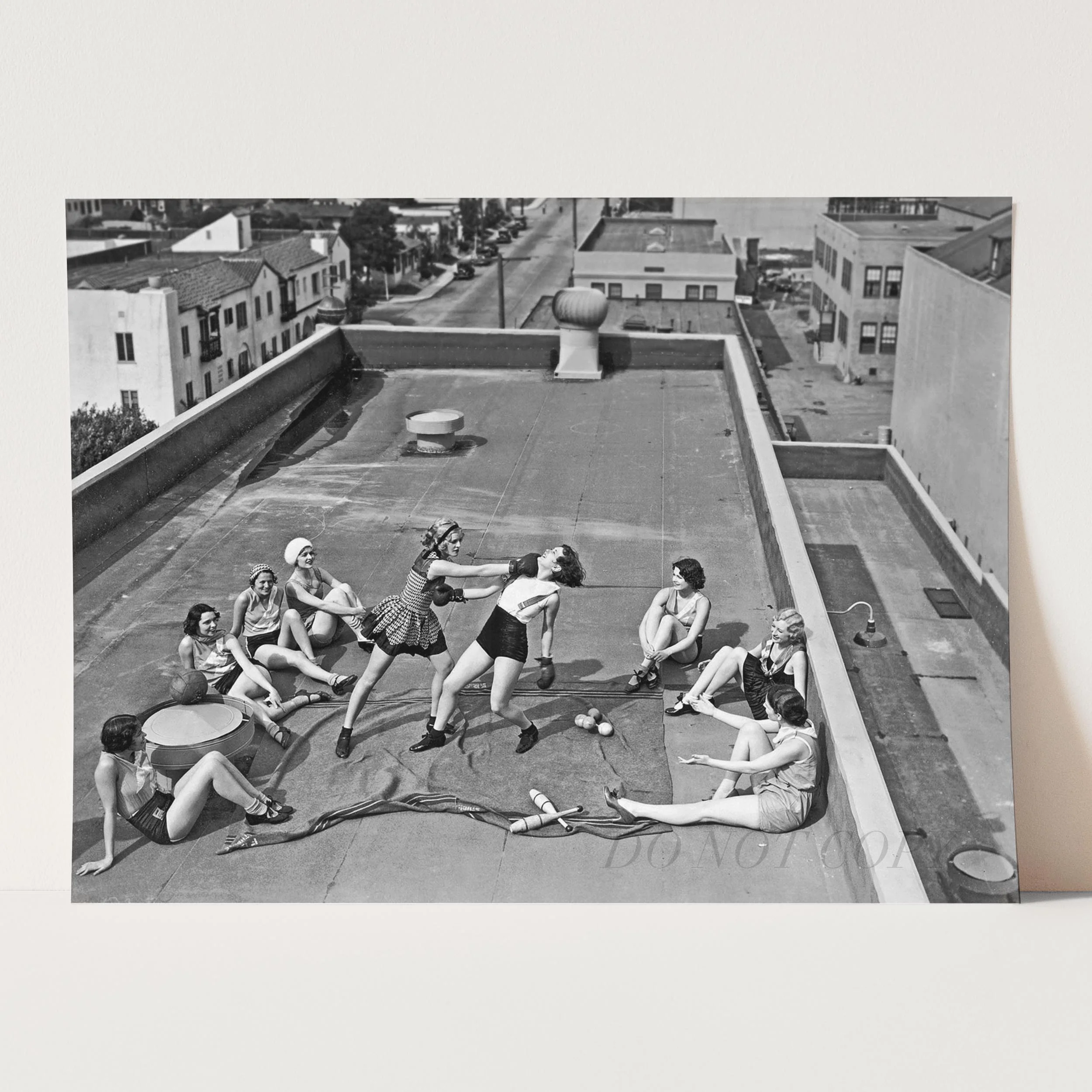 Women Boxing on a Roof - Image 5