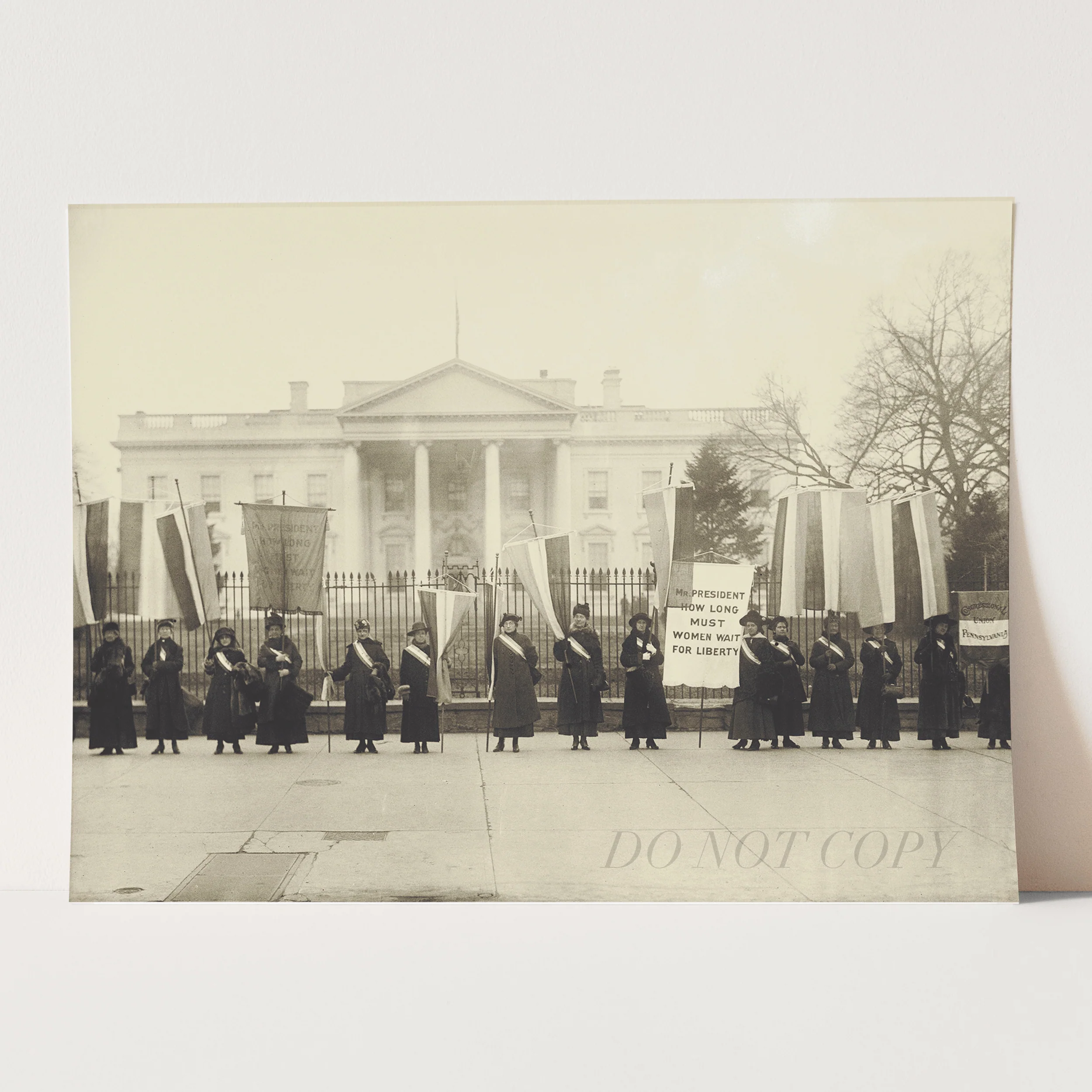 Women's Suffrage Protest at the White House c. 1917 - Image 3
