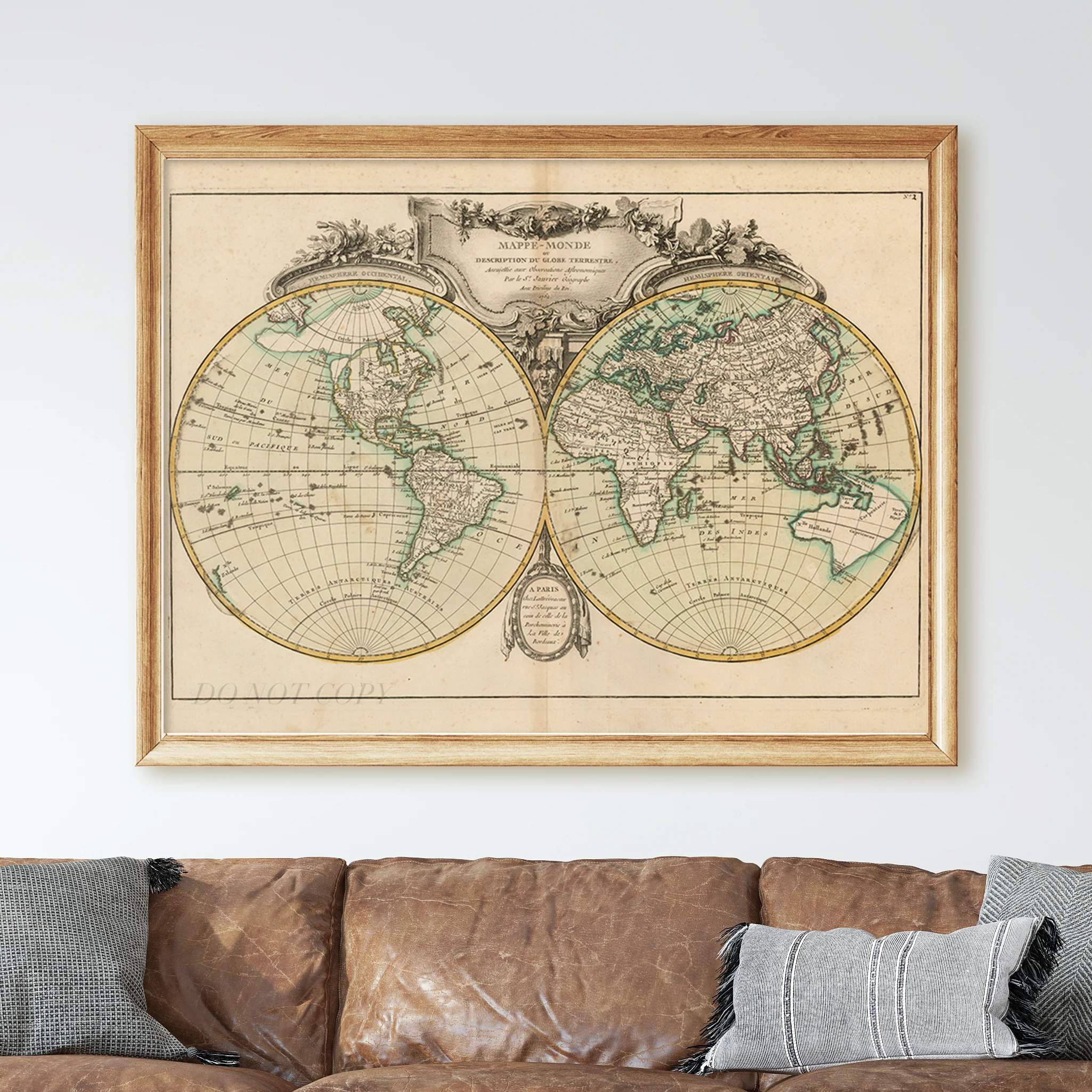 World Map 1762 - Old Vintage Map Of The World - Image 2