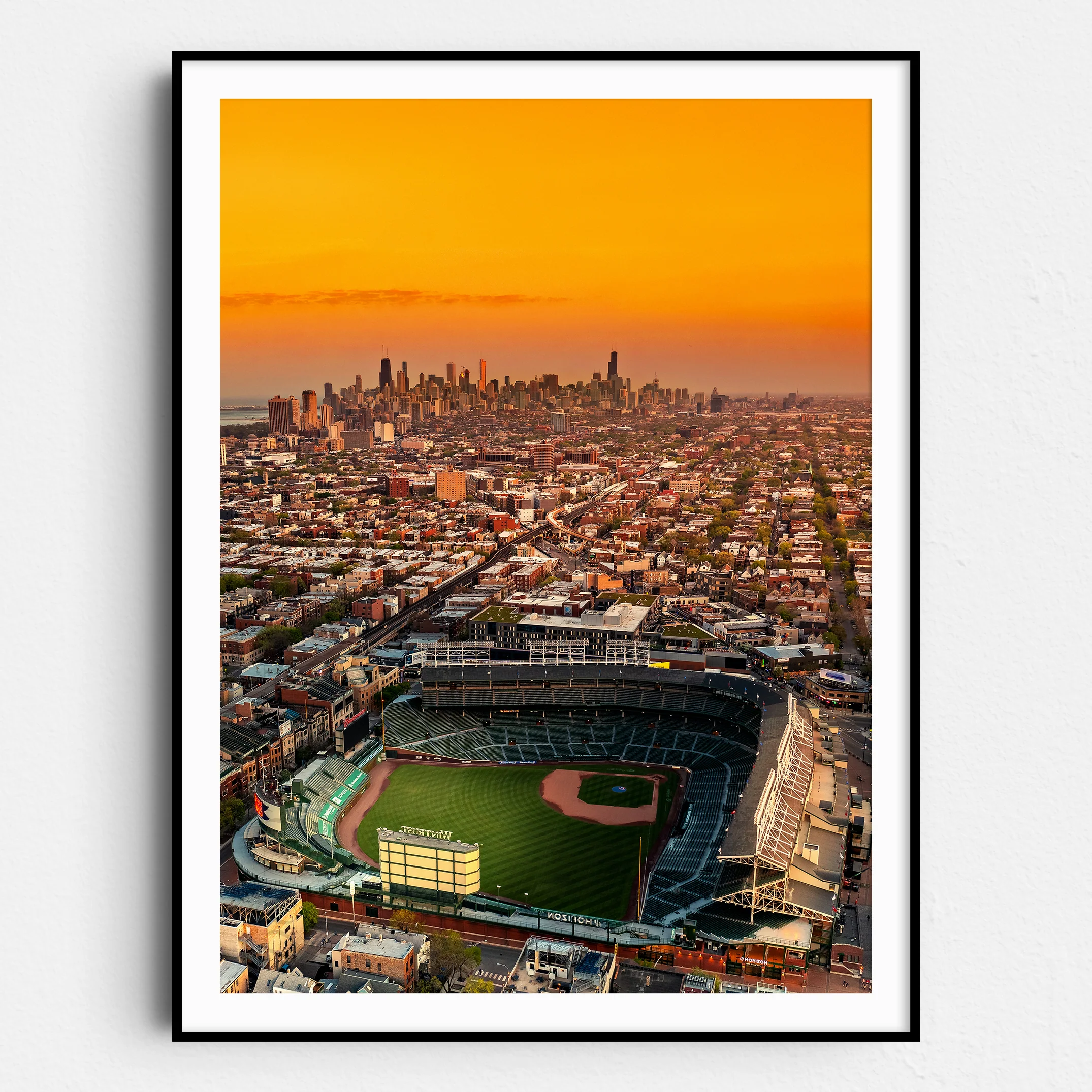 Wrigley Field & Chicago Skyline