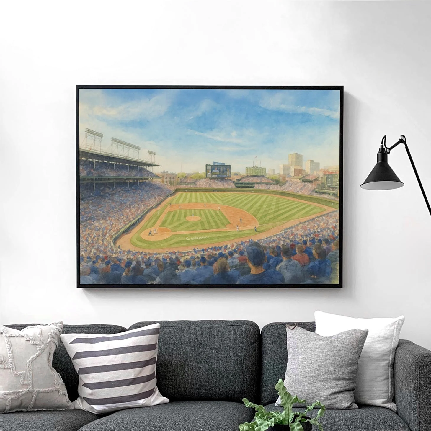 Wrigley Field Watercolor Painting - Image 2