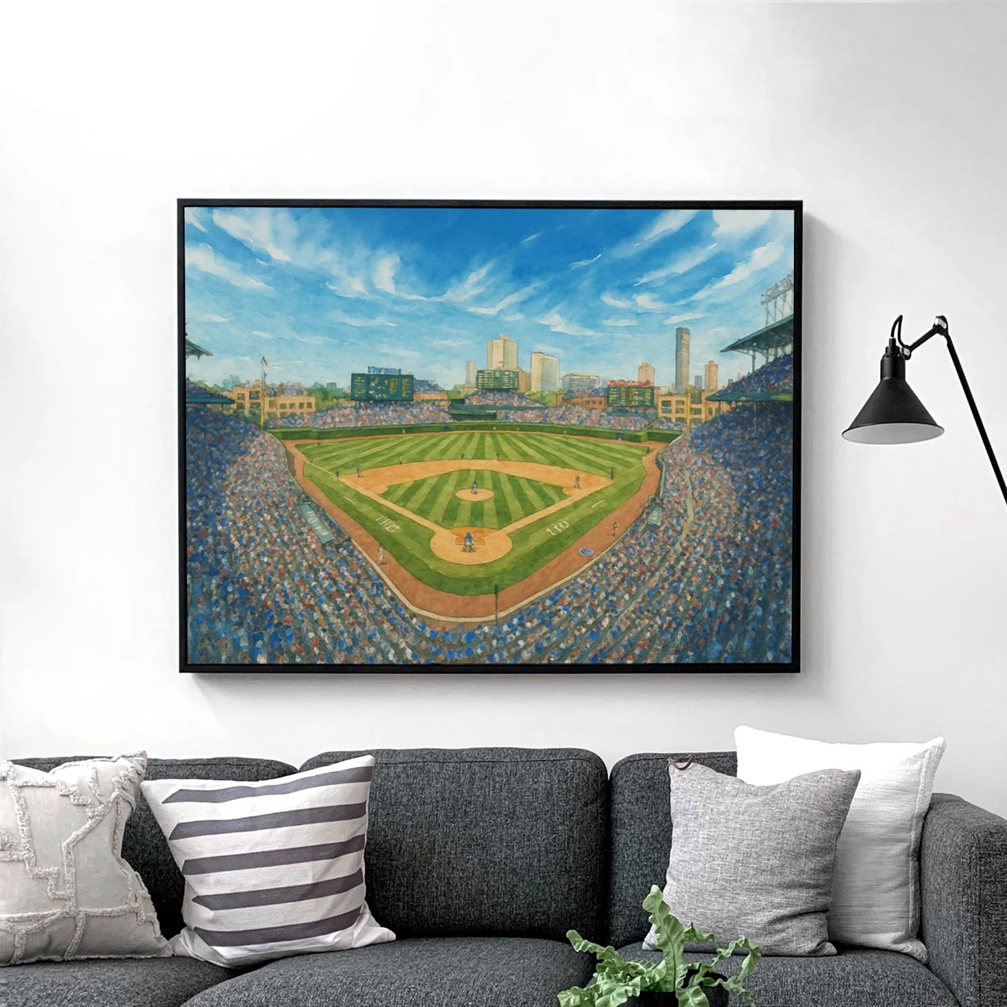 Wrigley Field Watercolor Painting - Image 2