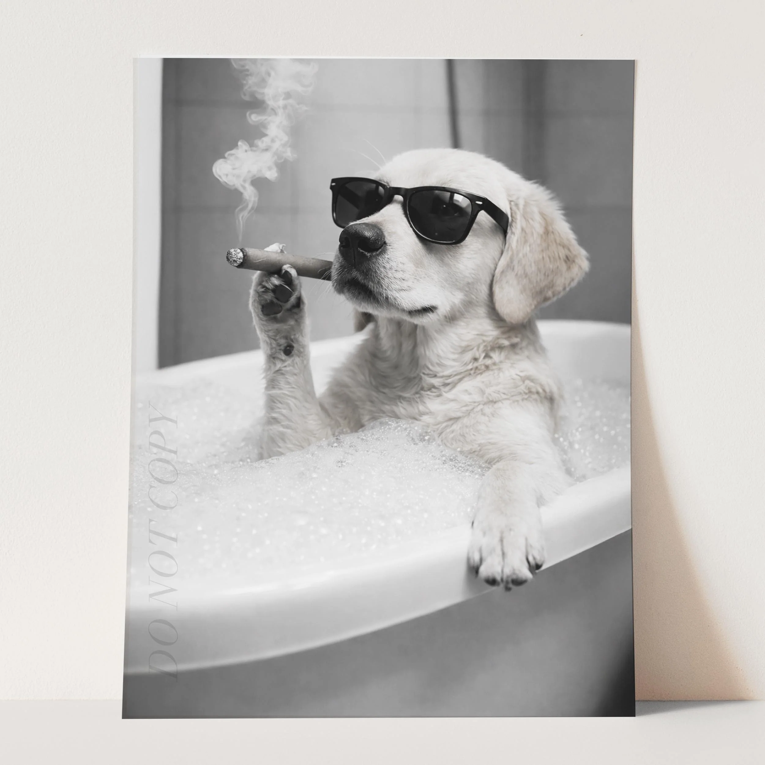 Yellow Labrador Dog Bathtub Cigar - Image 3