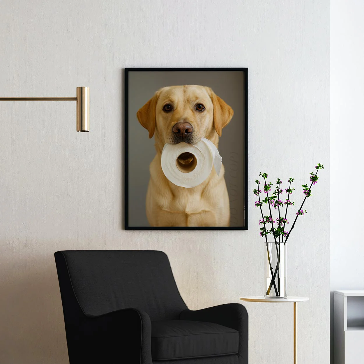 Yellow Labrador Dog Toilet Paper - Image 2