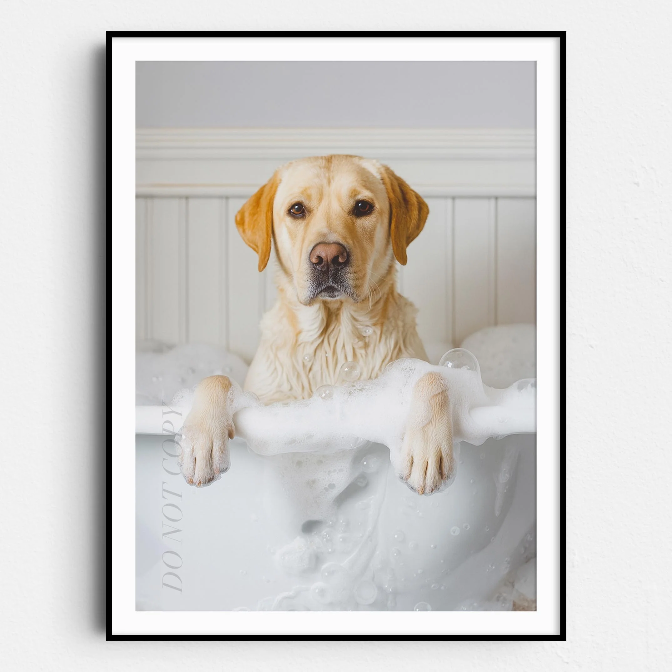 Yellow Labrador Retriever Dog Bubble Bath