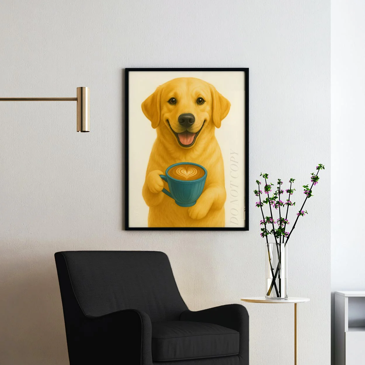 Yellow Labrador Retriever With Latte Of Love - Image 2