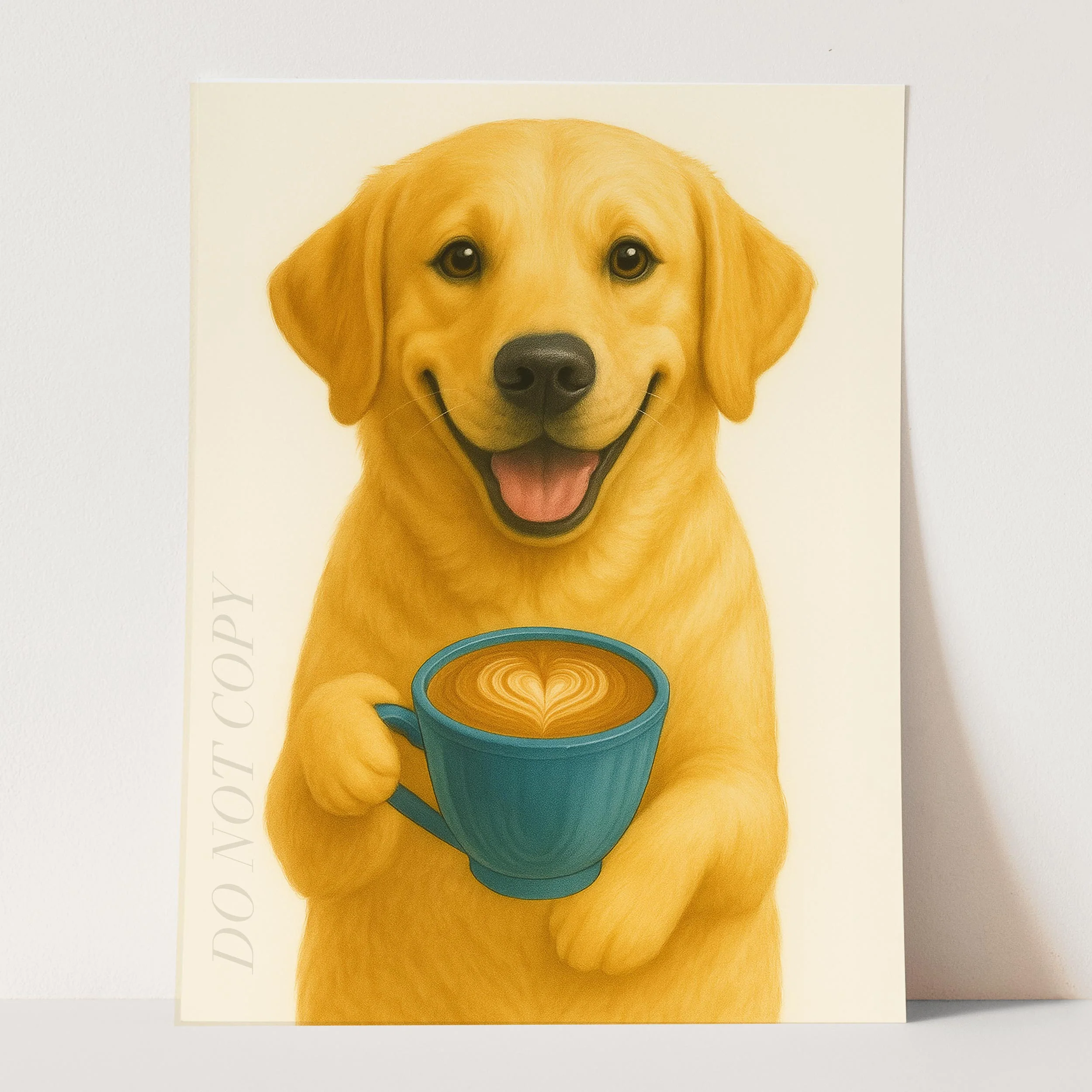 Yellow Labrador Retriever With Latte Of Love - Image 3