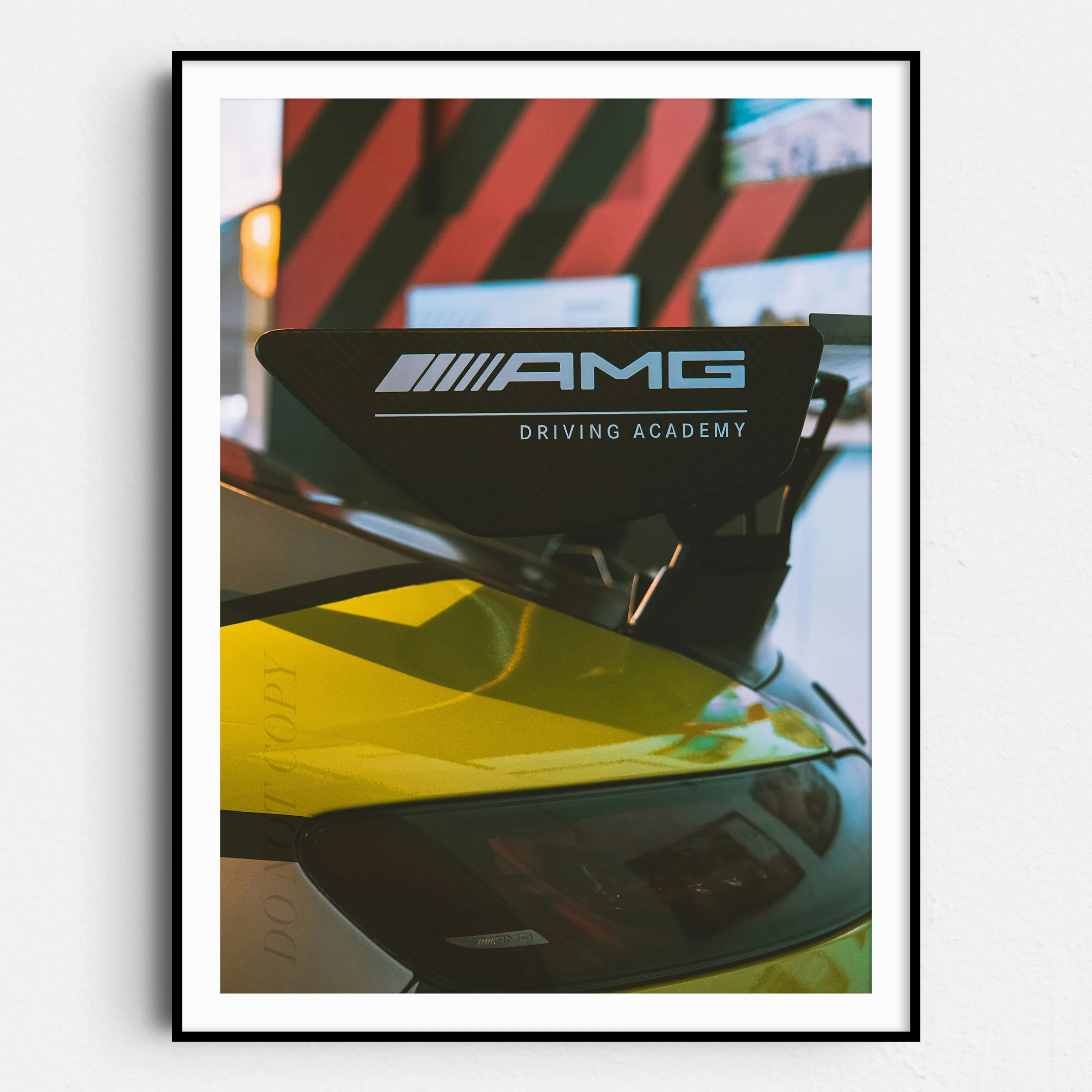 Yellow Mercedes Benz AMG Spoiler