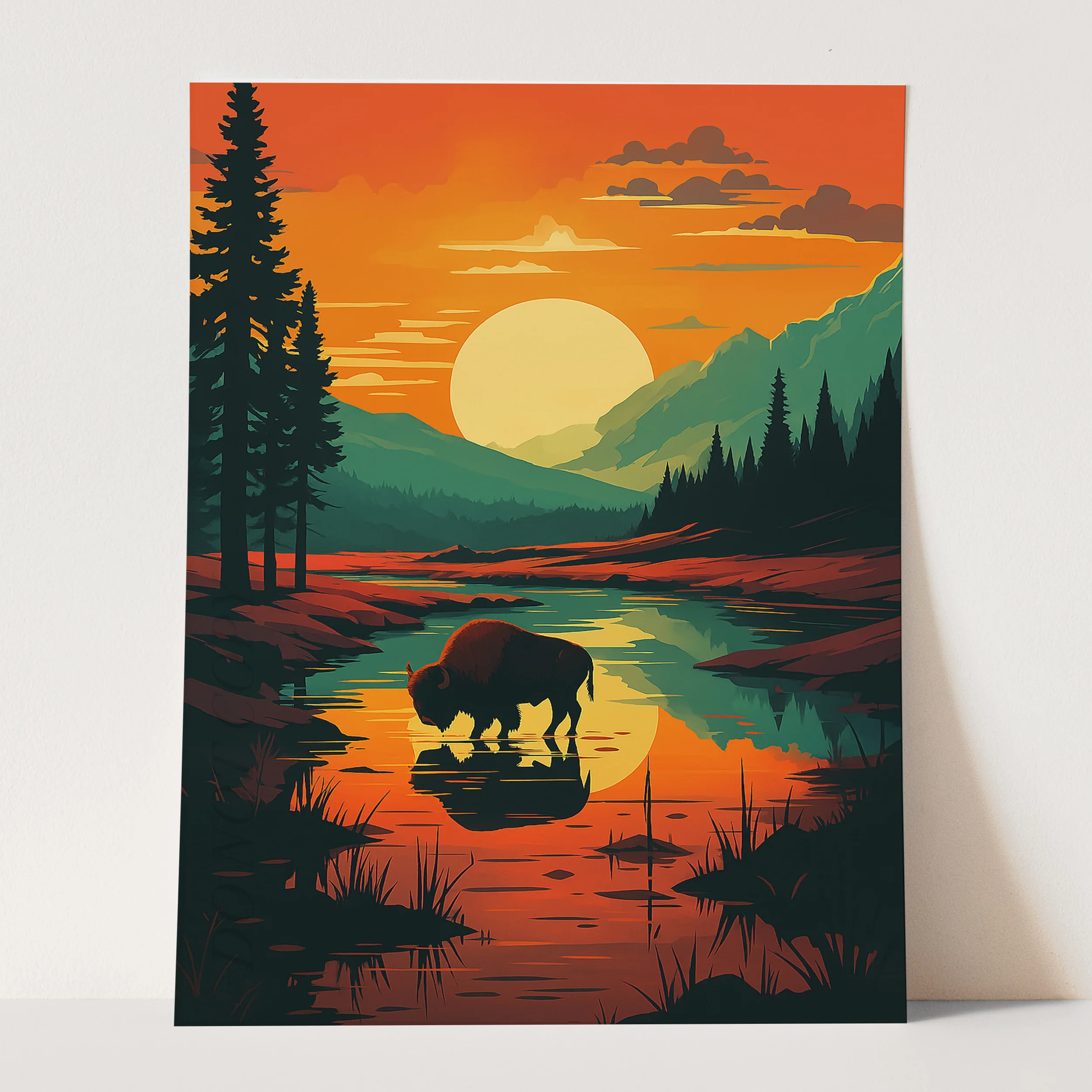 Yellowstone Vintage Travel Poster - Image 3
