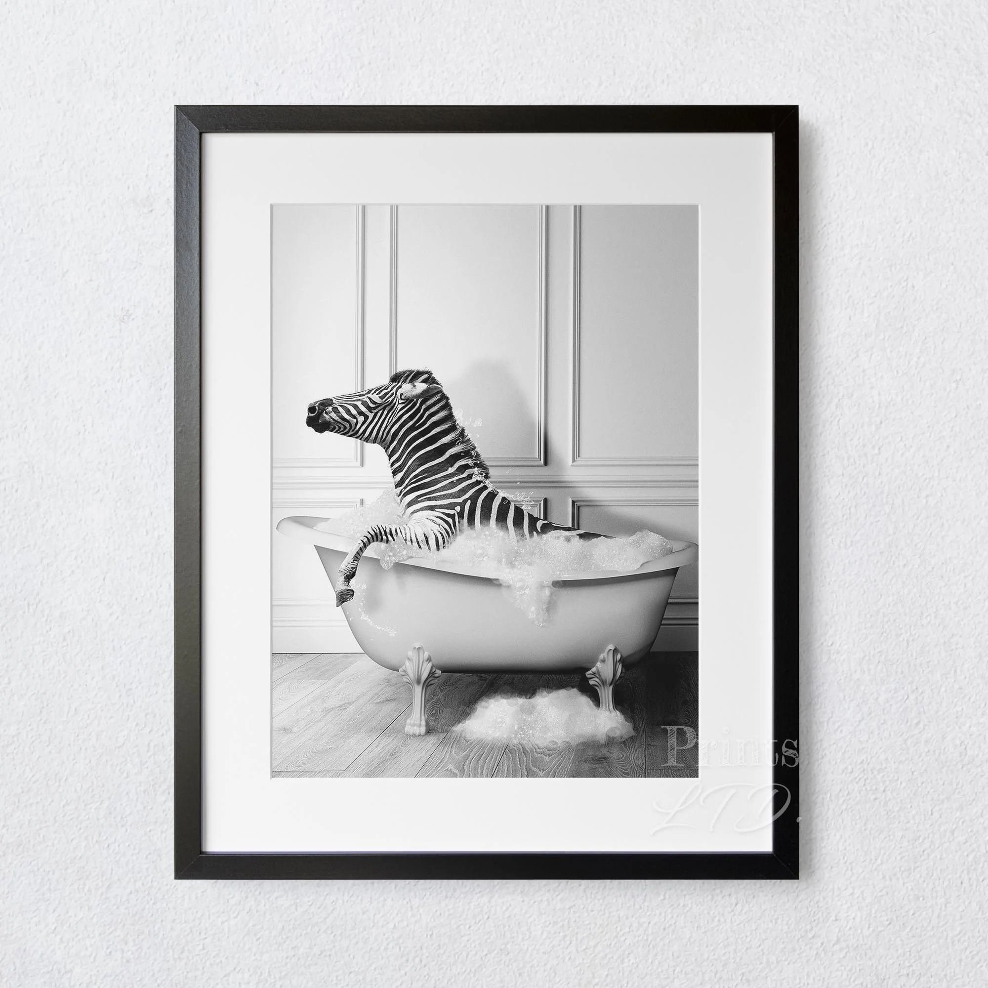 Zebra Taking A Bubble Bath In The Bathtub - Image 4